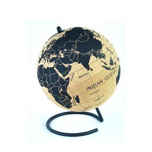 Kork Globus - Marineblå Kontinenter (27 Cm)