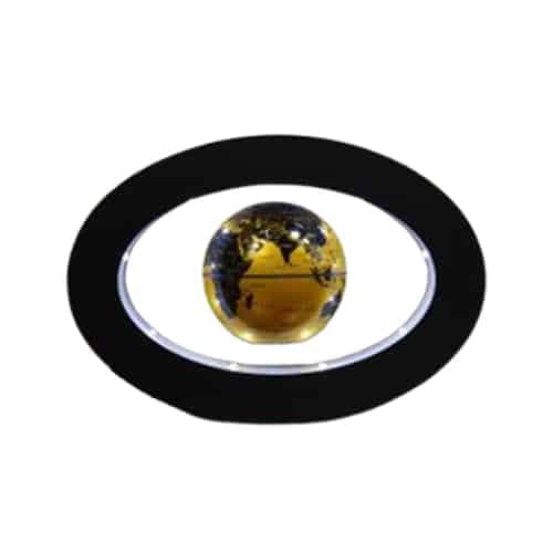 Magnetisk Globus - Oval Støtte (Guld Sfære)