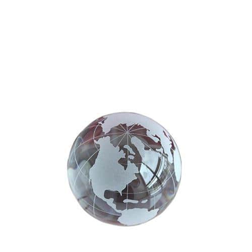 Mini Globus I Glas - Lasergraveret